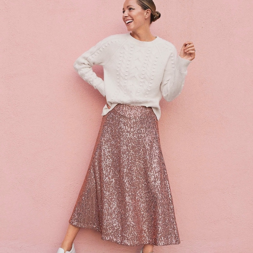 Never worn Ann Taylor Loft midi sequin skirt